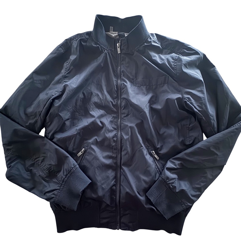 $158 7 Diamonds Loosid Bomber Jacket Navy Blue Waterproof‎ Mens SMALL Zip Preppy